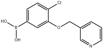 4-Chloro-3-(pyridin-3-ylmethoxy)phenylboronic acid 구조식 이미지