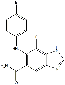 6-(4-broMophenylaMino)-7-fluoro-1H-benzo[d]iMidazole-5-carboxaMide Structure