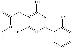 ethyl 2-(2-(2-broMophenyl)-4,6-dihydroxypyriMidin-5-yl)acetate 구조식 이미지