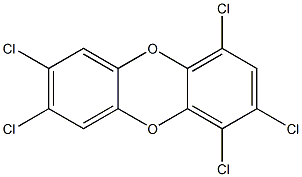 1,2,4,7,8-Pentachlorodibenzo-p-dioxin 50 μg/mL in Toluene 구조식 이미지