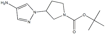 3-(4-AMino-pyrazol-1-yl)-pyrrolidine-1-carboxylic acid tert-butyl ester Structure