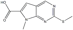 7-Methyl-2-(Methylthio)-7H-pyrrolo[2,3-d]pyriMidine-6-carboxylic acid Structure