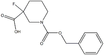 1-Cbz-3-fluoropiperidine-3-carboxylic Acid Structure