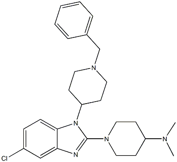 1-(1-(1-benzylpiperidin-4-yl)-5-chloro-1H-benzo[d]iMidazol-2-yl)-N,N-diMethylpiperidin-4-aMine Structure