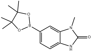 1-Methyl-6-(4,4,5,5-tetraMethyl-1,3,2-dioxaborolan-2-yl)-1H-benzo[d]iMidazol-2(3H)-one 구조식 이미지
