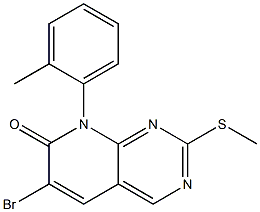 6-broMo-2-(Methylthio)-8-(o-tolyl)pyrido[2,3-d]pyriMidin-7(8H)-one 구조식 이미지