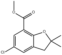 Methyl 5-chloro-2,2-diMethyl-2,3-dihydrobenzofuran-7-carboxylate Structure