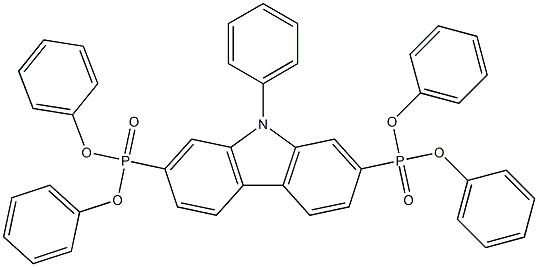 2,7-bis(diphenylphosphoryl)-9-phenyl-9H-carbazole 구조식 이미지