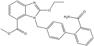 Methyl 1-[(2'-carbaMoylbiphenyl-4-yl)Methyl]-2-ethoxybenziMidazole-7-carboxylate Structure