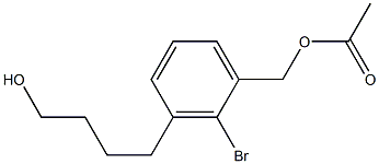 2-broMo-3-(4-hydroxybutyl)benzyl acetate Structure