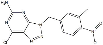 7-chloro-3-(3-Methyl-4-nitrobenzyl)-3H-[1,2,3]triazolo[4,5-d]pyriMidin-5-aMine Structure
