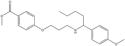 4-[3-[Butyl(4-Methoxyphenyl)Methyl]aMinopropoxy]-benzoic Acid Methyl Ester 구조식 이미지