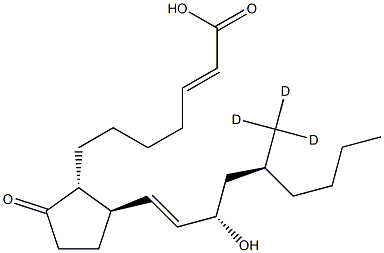 (2E)-7-[(1R,2R)-2-[(1E,3S,5S)-3-Hydroxy-5-(Methyl-d3)-1-nonenyl]-5-oxocyclopentyl]-2-heptenoic Acid 구조식 이미지