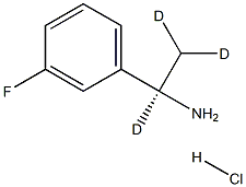 (1R)-1-(3-Fluorophenyl)ethanaMine-d3 Hydrochloride Structure