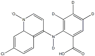 N-(7-Chloro-1-oxido-4-quinolyl)anthranilic Acid-d4 구조식 이미지