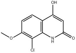 8-chloro-7-Methoxyquinoline-2,4-diol 구조식 이미지