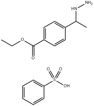 ethyl 4-(1-hydrazinylethyl)benzoate benzenesulfonate Structure