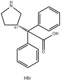 (S)-2,2-diphenyl-2-(pyrrolidin-3-yl)acetic acid (hydrobroMide) 구조식 이미지