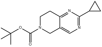 2-Cyclopropyl-7,8-dihydro-5H-pyrido[4,3-d]pyriMidine
-6-carboxylic acid tert-butyl ester Structure