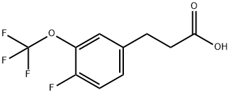 3-[4-Fluoro-3-(trifluoroMethoxy)phenyl]propionic acid, 97% Structure