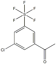 3'-Chloro-5'-(pentafluorothio)acetophenone, 97% Structure