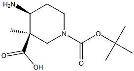 (3R,4S)-4-AMino-piperidine-1,3-dicarboxylic acid 1-tert-butyl ester 3-Methyl ester 구조식 이미지