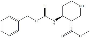 (3S,4S)-Methyl 4-(benzyloxycarbonylaMino)piperidine-3-carboxylate Structure