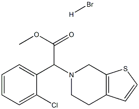 Methyl 2-(2-chlorophenyl)-2-(4,5-dihydrothieno[2,3-c]pyridin- 6(7H)-yl)acetate hydrobroMide Structure