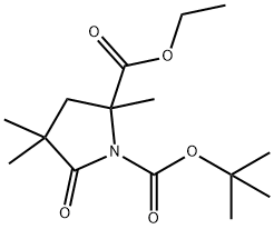 ETHYL N-BOC-2,4,4-TRIMETHYL-5-OXOPYRROLIDINE-2-CARBOXYLATE Structure
