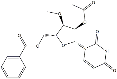 3'-O-Methyl-2'-O-acetyl-5'-O-benzoyluridine Structure