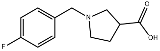 1-(4-플루오로벤질)피롤리딘-3-카르복실산 구조식 이미지