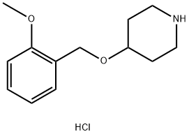 4-[(2-METHOXYBENZYL)OXY]PIPERIDINE HYDROCHLORIDE 구조식 이미지