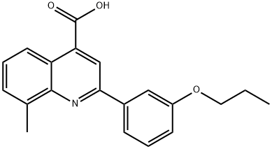 8-METHYL-2-(3-PROPOXYPHENYL)QUINOLINE-4-CARBOXYLIC ACID Structure