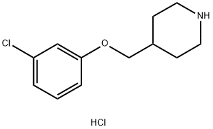 4-[(3-CHLOROPHENOXY)METHYL]PIPERIDINEHYDROCHLORIDE Structure