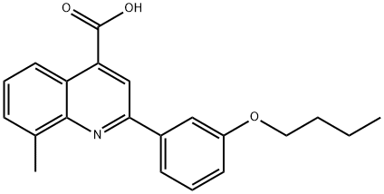 2-(3-BUTOXYPHENYL)-8-METHYLQUINOLINE-4-CARBOXYLICACID Structure