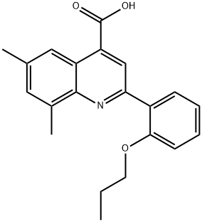 6,8-DIMETHYL-2-(2-PROPOXYPHENYL)QUINOLINE-4-CARBOXYLIC ACID Structure