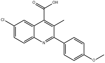 6-CHLORO-2-(4-METHOXYPHENYL)-3-METHYLQUINOLINE-4-CARBOXYLIC ACID Structure