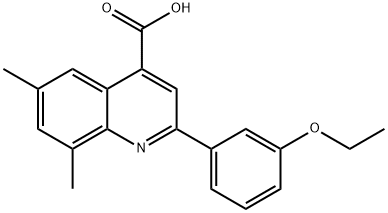 2-(3-ETHOXYPHENYL)-6,8-DIMETHYLQUINOLINE-4-CARBOXYLIC ACID 구조식 이미지
