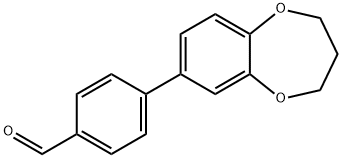 4-(3,4-dihydro-2H-1,5-benzodioxepin-7-yl)benzenecarbaldehyde 구조식 이미지