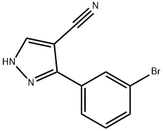 3-(3-bromophenyl)-1H-pyrazole-4-carbonitrile Structure