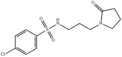 4-chloro-N-[3-(2-oxo-1-pyrrolidinyl)propyl]benzenesulfonamide Structure