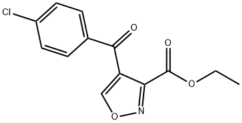 에틸4-(4-클로로벤조일)-3-이속사졸카르복실레이트 구조식 이미지