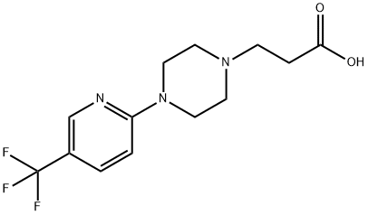 3-{4-[5-(Trifluoromethyl)pyridin-2-yl]piperazin-1-yl}propanoic acid Structure