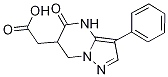 (5-Oxo-3-phenyl-4,5,6,7-tetrahydropyrazolo[1,5-a]-pyrimidin-6-yl)acetic acid 구조식 이미지