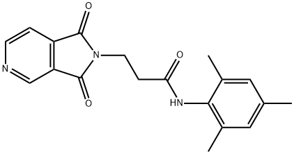 3-(1,3-Dioxo-1,3-dihydro-2H-pyrrolo[3,4-c]pyridin-2-yl)-N-mesitylpropanamide 구조식 이미지