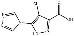 4-Chloro-3-(4H-1,2,4-triazol-4-yl)-1H-pyrazole-5-carboxylic acid 구조식 이미지