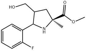 Methyl 5-(2-fluorophenyl)-4-(hydroxymethyl)-2-methylpyrrolidine-2-carboxylate Structure