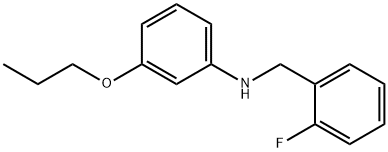 N-(2-Fluorobenzyl)-3-propoxyaniline 구조식 이미지