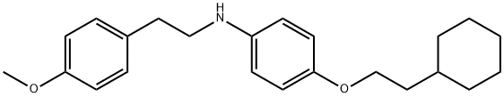 N-[4-(2-Cyclohexylethoxy)phenyl]-N-(4-methoxyphenethyl)amine 구조식 이미지