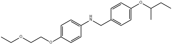 N-[4-(sec-Butoxy)benzyl]-4-(2-ethoxyethoxy)aniline 구조식 이미지